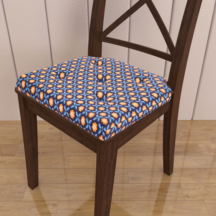 Poise Retro Printed Foam Chair Pad- 40 x 40 cm