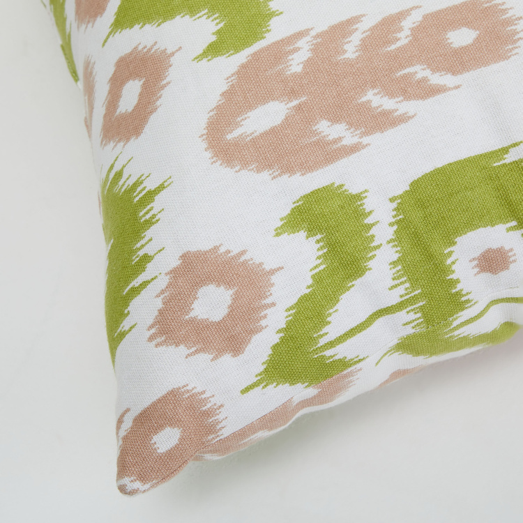 Ebony Grace Printed Cotton Filled Cushion  : 40 cm x 40 cm
