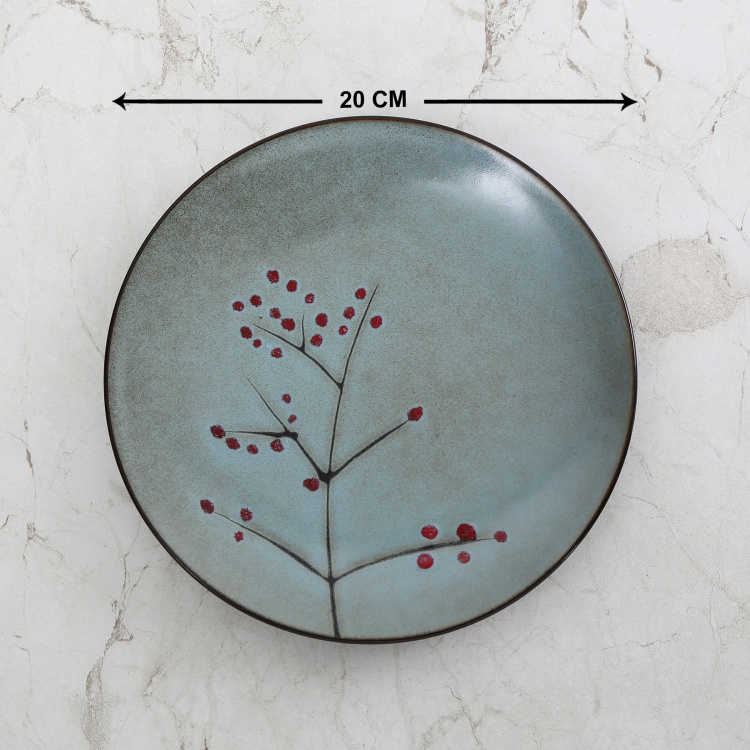 Cadenza Stoneware Floral Printed Side Plate - 20cm