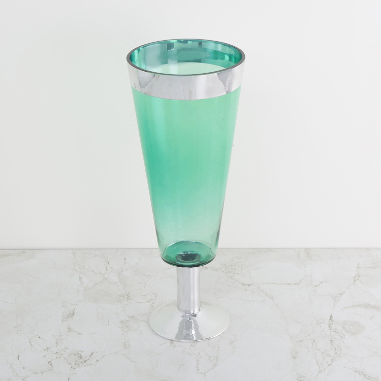 Country Living Solid - Glass - Vase : 14 cm  L x 14 cm  W x 35 cm  H - Multicolour