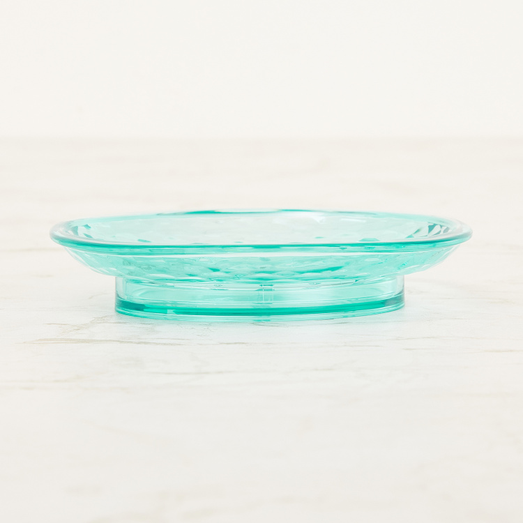 Mandarin Solid Polypropylene Oval Soap Dish  : 13.5 cmL x 11 cmW  Blue