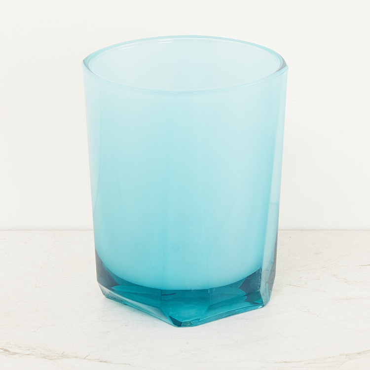 India Collection Solid Acrylic Round Tumbler  : 7.7 cmL x 7.7 cmW x 9.8 cmH  Blue