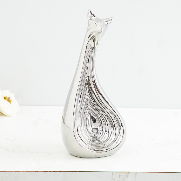 Country Living Abstract - Glass - Figurine : 10 cm  L x 8.5 cm  W x 24.2 cm  H - Silver