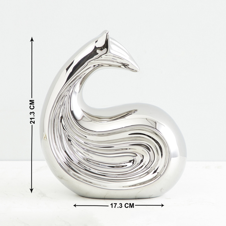 Country Living Abstract - Metal - Figurine : 17.3 cm  L x 7.5 cm  W x 21.3 cm  H - Silver