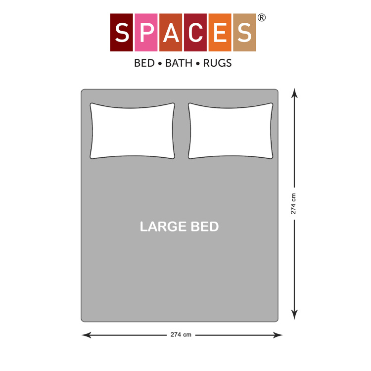 SPACES Earthy Tones 3-Pc. Large Double Bedsheet Set - 274 x 274 cm