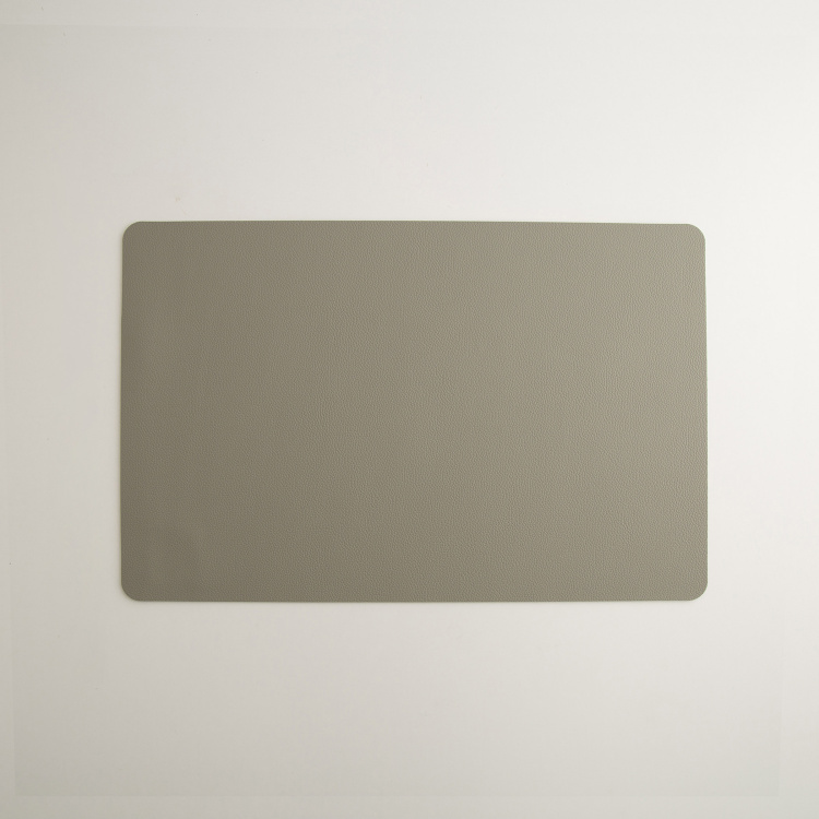 Eden Solid Placemat - PVC - Placemat - 45 cm  L x 30 cm  W - Grey