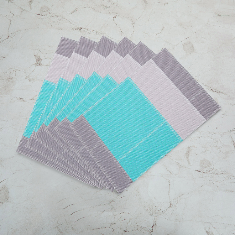 Mandarin Printed Placemat - PVC - Placemats - 46 cm  L x 30 cm  W - Blue