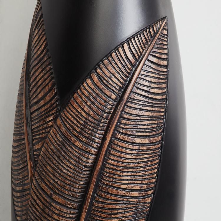 Colossal-Tall Textured - Polyresin - Vase : 19.5 cm  L x 19.5 cm  W x 52 cm  H - Brown