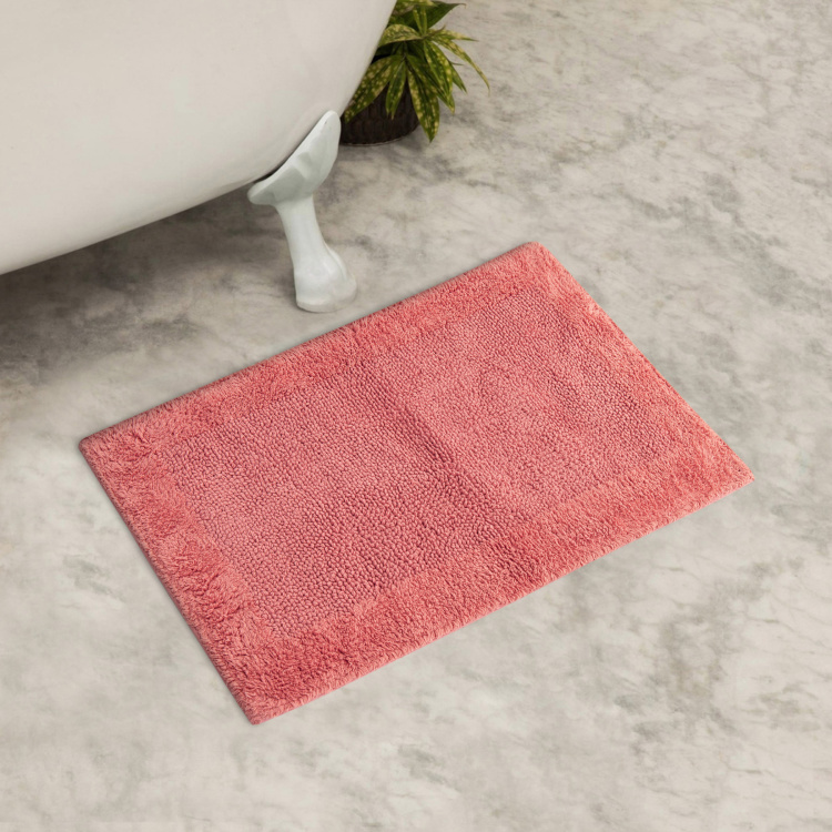 Organic Plush Solid Polyester  Bath mat  : 70 cmL x 45 cmW  Multicolour
