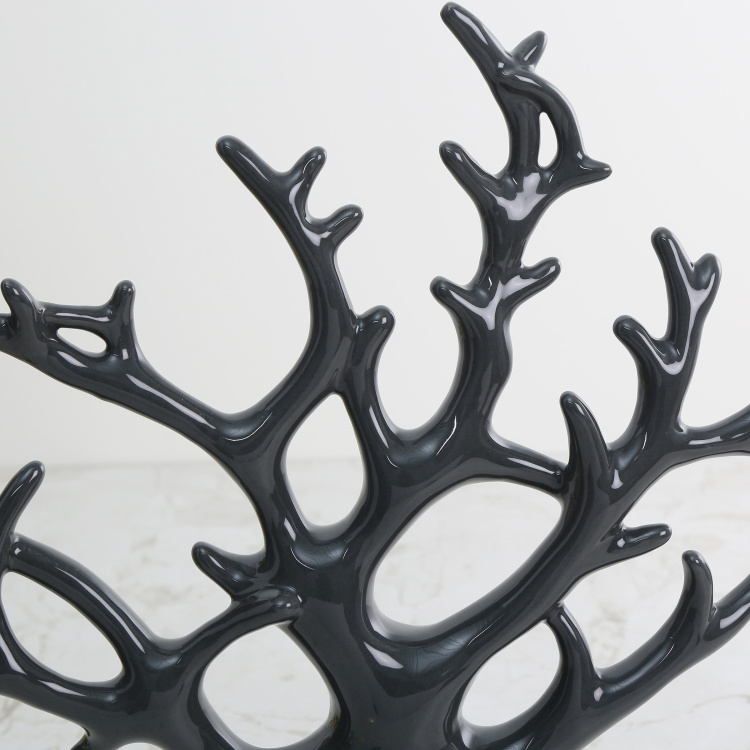 Marshmallow Abstract Ceramic Tree Figurine - 31 cm L x 40 cm H