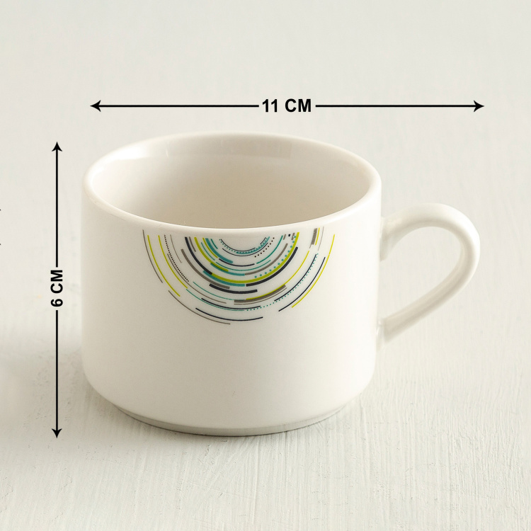 Lucas-Andes Printed Sets  - Porcelain -  Saucer - 15 cm - Cup 6 cm  H x 11 cm - 220 ml - Multicolour