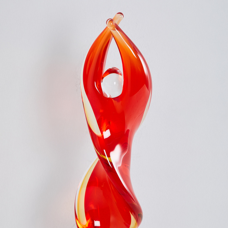 Splendid Abstract Glass Figurine Glass - 8.5 cm L x 8.5 cm W x 37 cm H