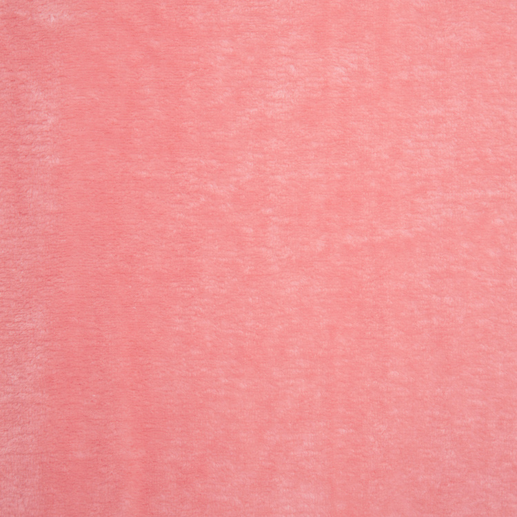 Colour Connect Peach Solid Flannel Single Blanket - 200x135cm