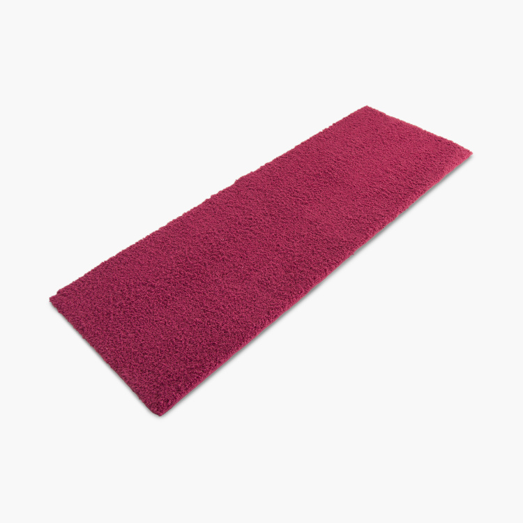 Colour Connect Textured Single Pc. Bath runner - 130 cm x 45 cm - Polyester - Red