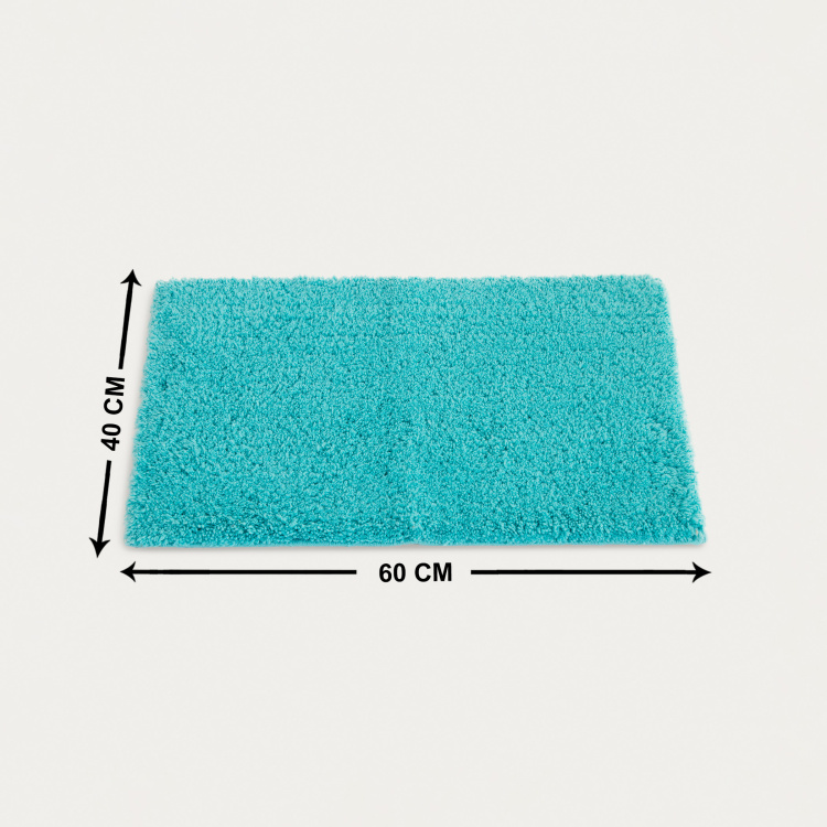 Colour Connect Solid Single Pc. Bath Mat - 60 cm x 40 cm - Polyester - Blue