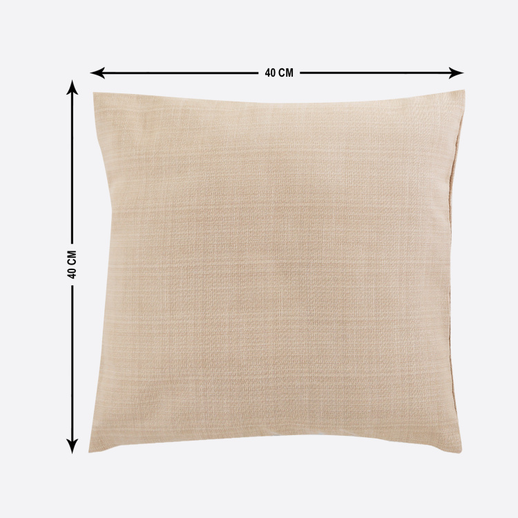 Marshmallow Contemporary Polyester Cushion Covers  : 40 cm x 40 cm Beige