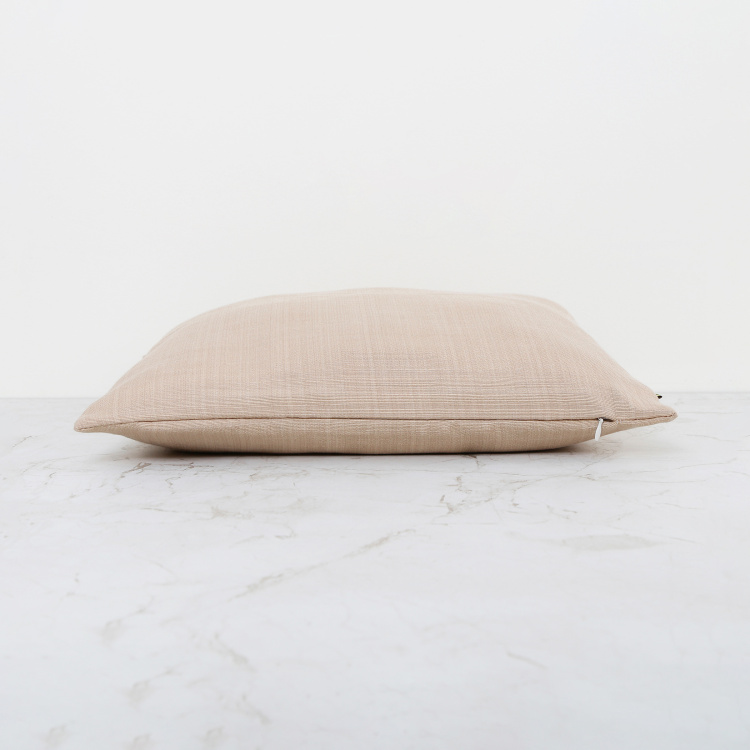 Marshmallow Contemporary Polyester Cushion Covers  : 40 cm x 40 cm Beige