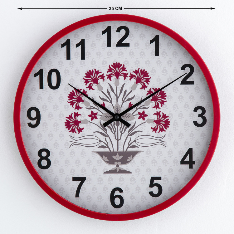 Casablanca Arda Floral Print Wall Clock