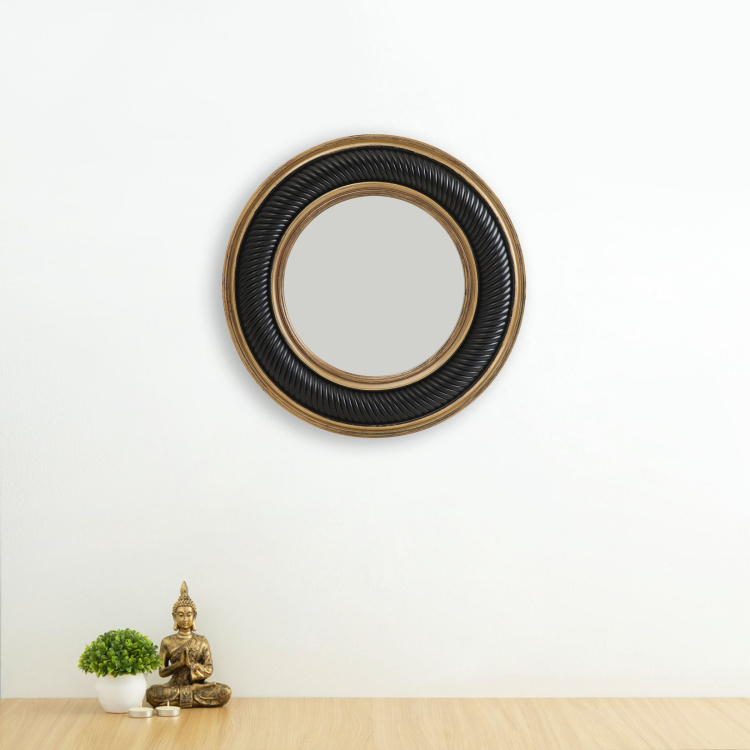 Corvus Fortune 20 inches Wall Mirror : 50 cm  diameter - Multicolour