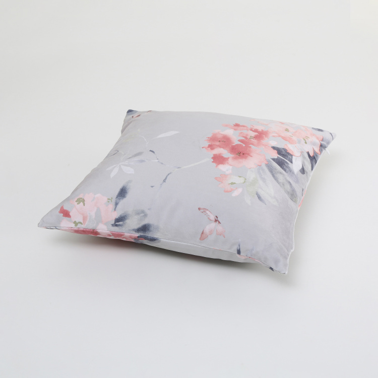 Lavish Printed Cushion Covers - Set Of 2 Pcs - Polyester - 40 cm x 40 cm - Grey