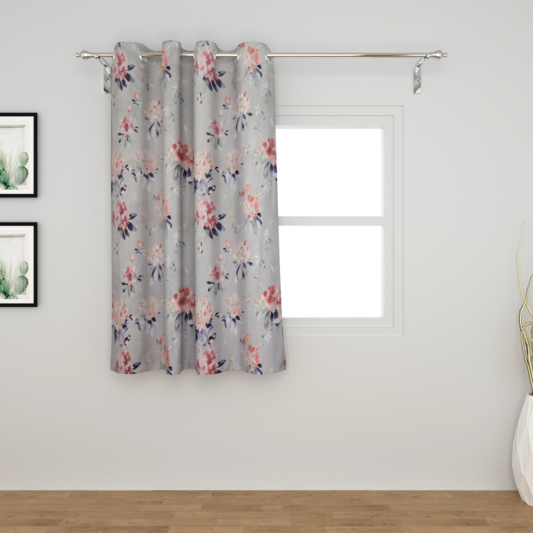 Lavish Floral Print Semi-Blackout Window Curtain - 135 x 160 cm