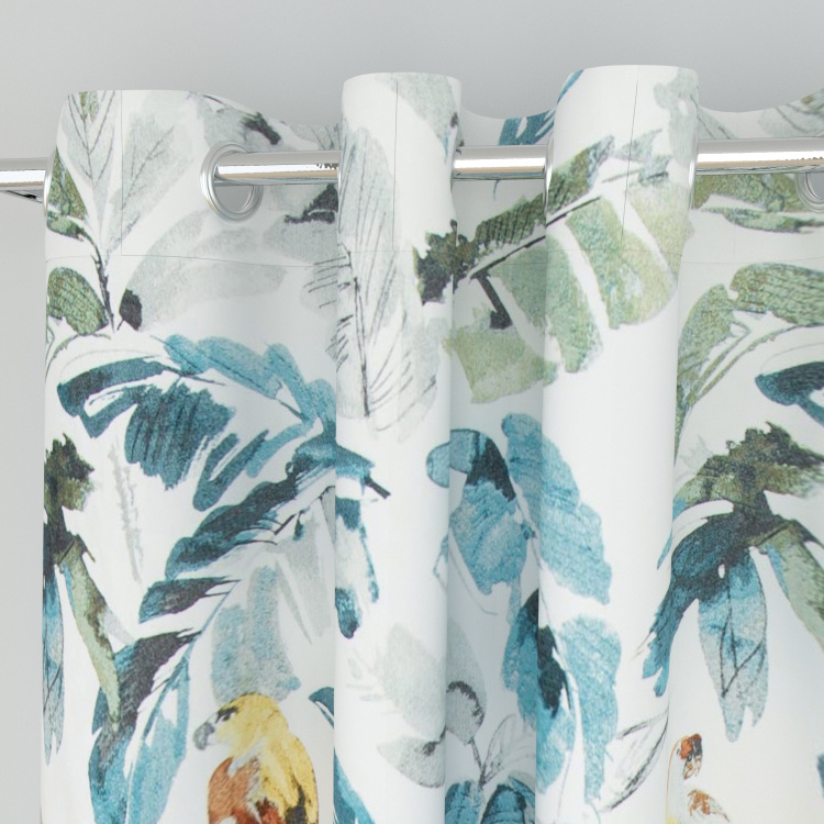 Lavish Tropical Print Door Curtain - 135 x 225 cm