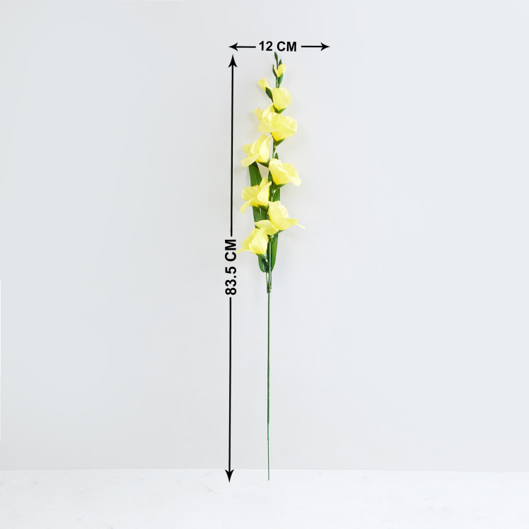 Botanical-Flower - Artificial Flowers Plastic - Artificial Flowers : 12 cm  L x 12 cm  W x 83.5 cm  H - Yellow