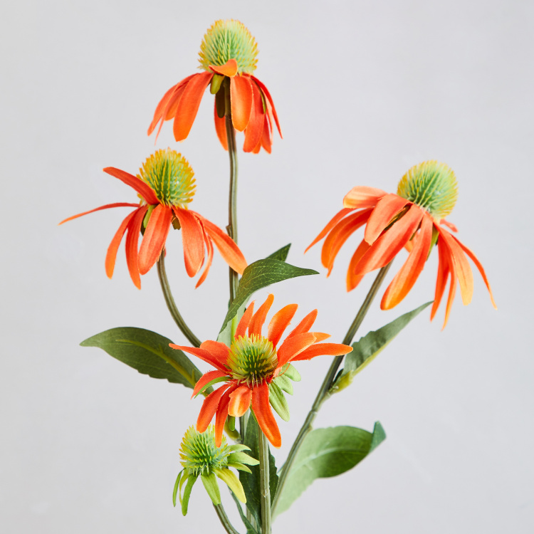 Botanical Flower Single Pc. Artificial Garden Flower-Gerbera-Plastic - Orange