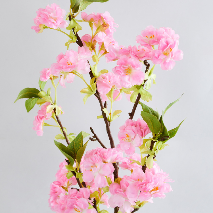 Botanical Flower Single Pc. Artificial Garden Flower-Sakura-Plastic - Pink