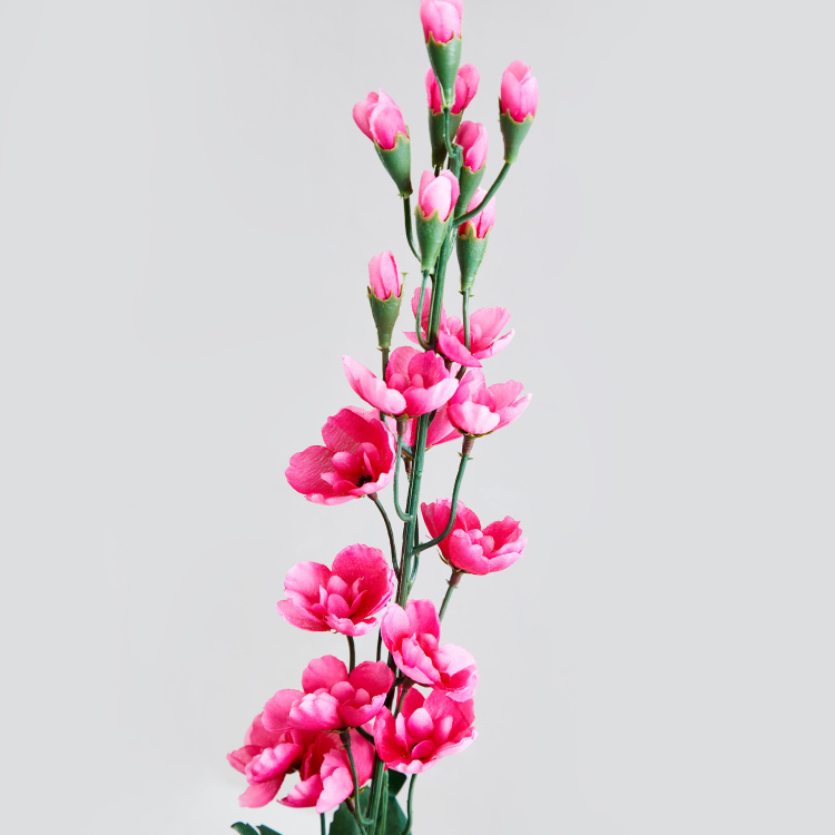 Botanical Plastic - Artificial Flowers : 8 cm  L x 8 cm  W x 68 cm  H - Pink