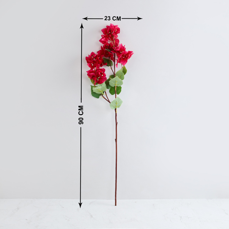 Botanical-Artificial Plastic Flowers : 23 cm  L x 90 cm  H - Red