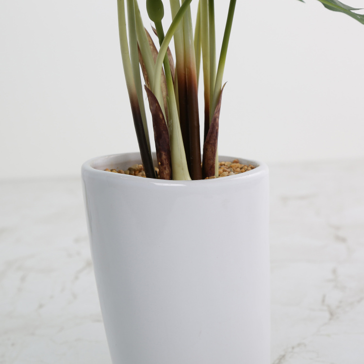 Gardenia Artificial Flower in Ceramic Pot