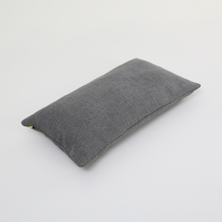 Colour Connect Plumon Solid Polyester Cushion Cover  : 50 cm x 30 cm Grey