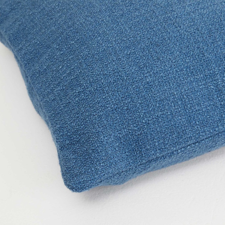 Colour Connect Plumon Blue Solid Cushion Cover - 50x30cm - Set of 2