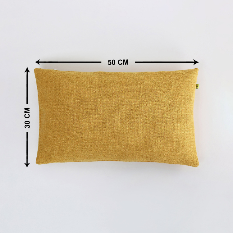 Colour Connect Plumon Solid Polyester  Cushion Covers - Set of 2 - 30 x 50 cm - Yellow