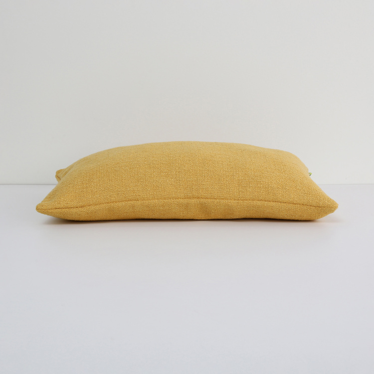 Colour Connect Plumon Solid Polyester  Cushion Covers - Set of 2 - 30 x 50 cm - Yellow