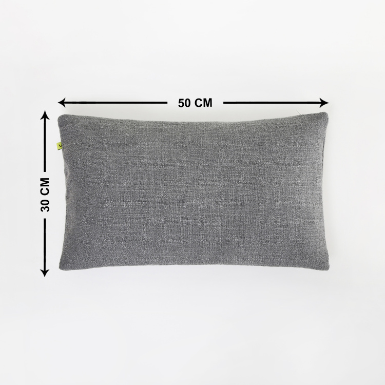 Marshmallow Solid Cushion Covers - Set Of 2 Pcs. - Polyester - 50 cm x 30 cm - Grey