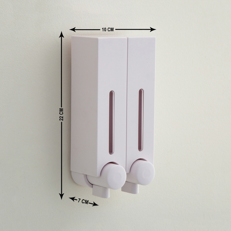 Orion Kelly Solid rectangle Single Pc. Lotion Dispenser - 10 cm x 7 cm x 22 cm - Plastic - White - 250 ml