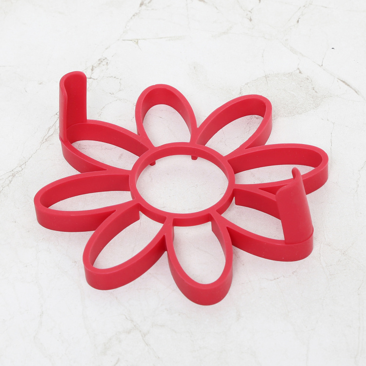 Rosemary Solid  Egg Ring - Silicone - Egg Ring - 15 cm  W x 5 cm  H - Red