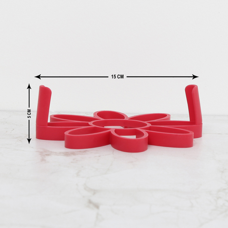 Rosemary Solid  Egg Ring - Silicone - Egg Ring - 15 cm  W x 5 cm  H - Red
