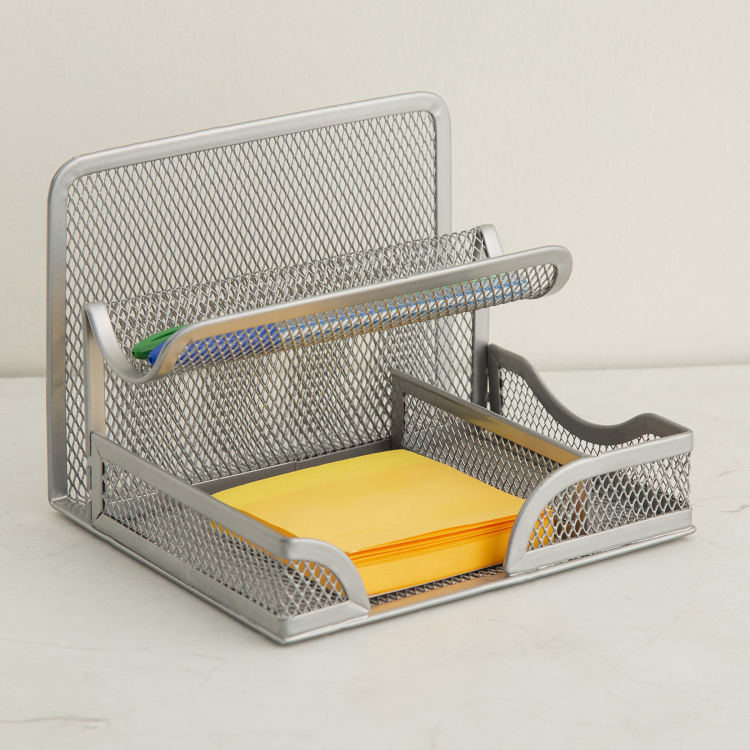 Orion IsabelGrey Solid 1 Single Pc. Desk Organizer - 15 cm x 13 cm x 12 cm - Metal - Grey
