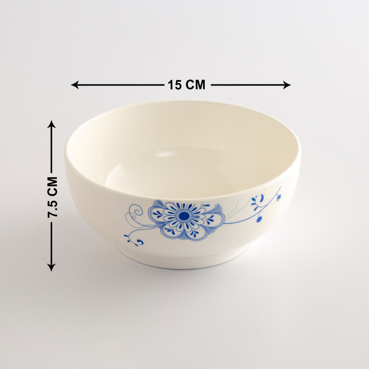Prestine Printed Porcelain Microwave Safe Dinner Set - Blue