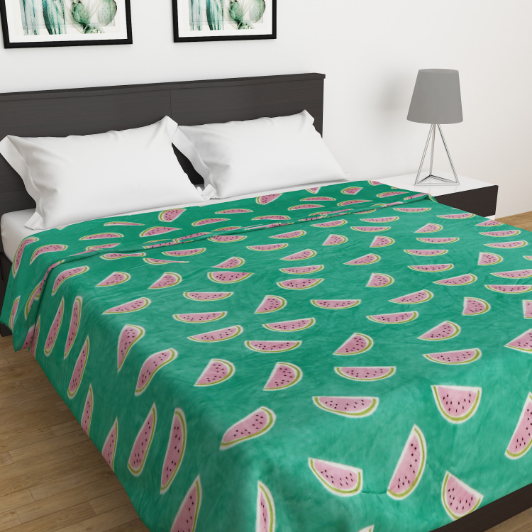 Slate Watermelon Print Double Bed Blanket - 180 x 200 cm