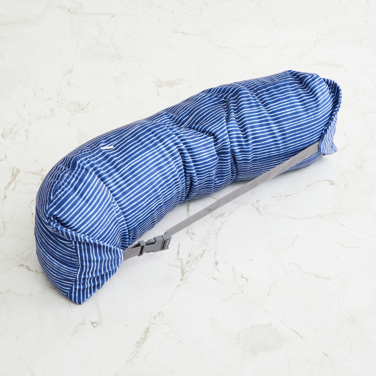Travel Striped Polyester  Printed Long Neck Pillow - 60 cm x 12 cm
