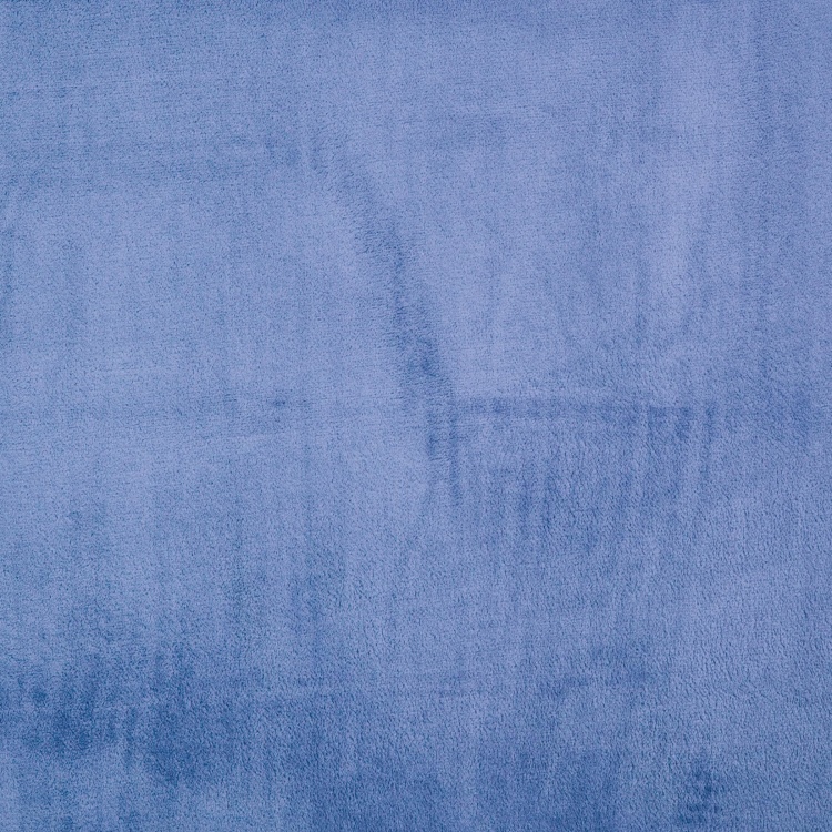 Travel Solid Polyester Single Blanket  : 100 cm x 90 cm Blue