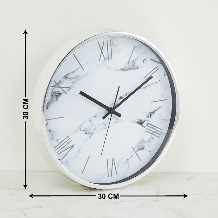 Casablanca Clock Round Single Pc. Wall Clock - Plastic - Silver