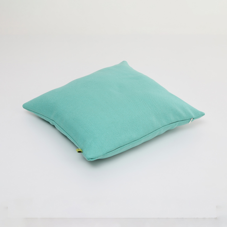 My Bedding Textured Cushion Covers - Set Of 2 Pcs. -  40 cm X 40 cm - Polyester - 40 cmL X 40 cmW - Blue