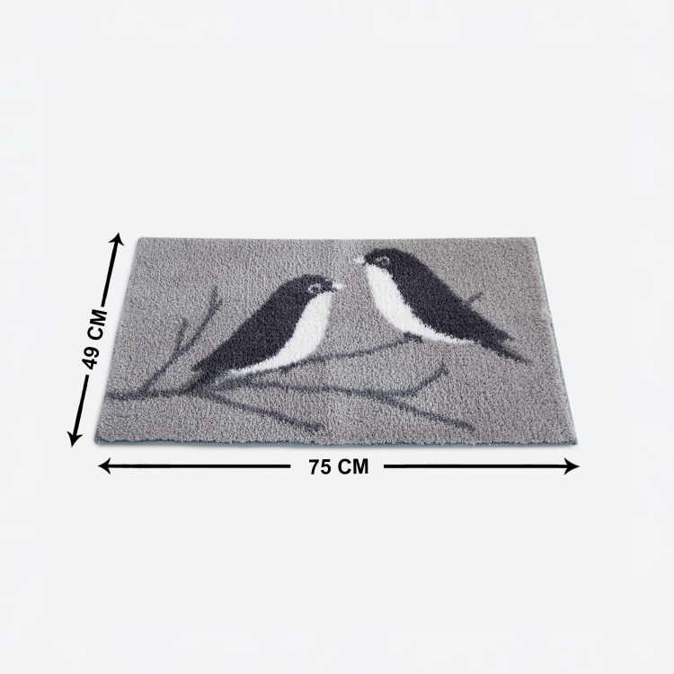 Medley Birds Print Bathmat - 49 x 75 cm
