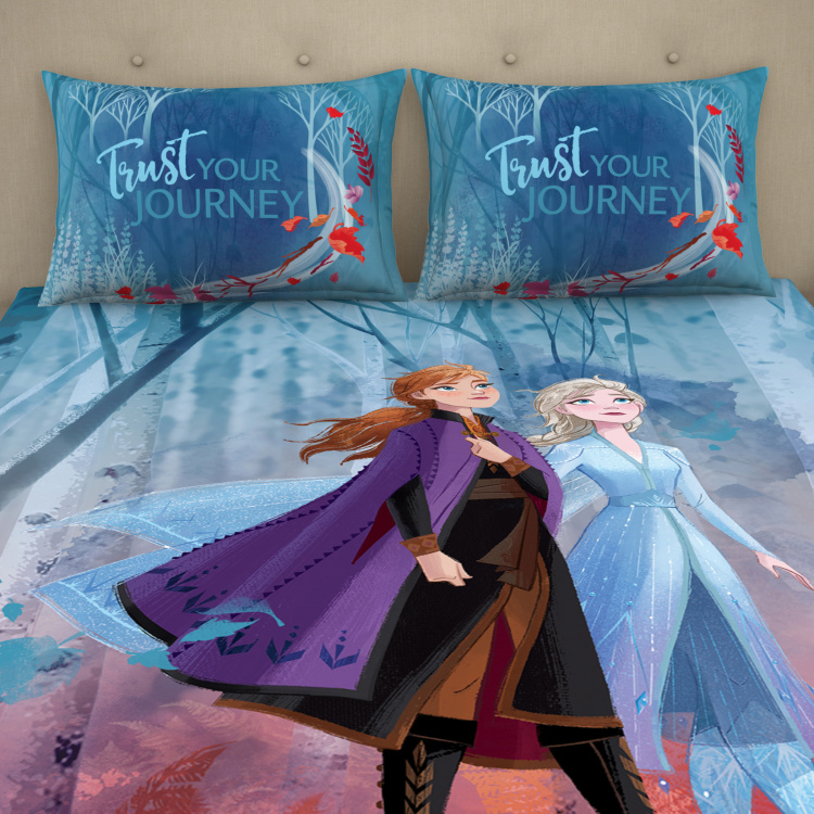 SPACES Kids 3-Piece Frozen Print Double Bedsheet Set- 228 x 274 cm
