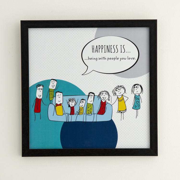Happiness Being with Loved Ones Picture Frame - 35 x 35 cm
